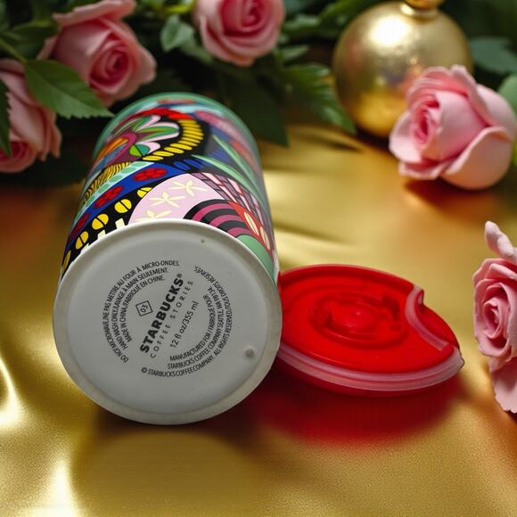 Starbucks Jessie & Katey 12oz Double Wall Ceramic Tumbler EUC Limited Edition - Picture 7 of 7